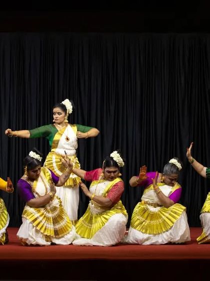 This formation from "Ashtalakshmi" highlights the synergy and precision of our dance family, a result of dedicated practice and shared passion.