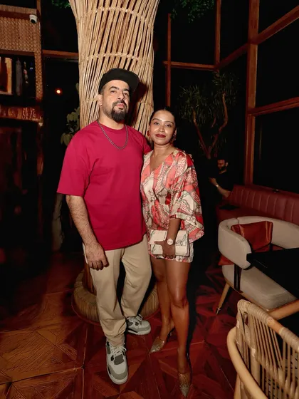 Posing with a guest at Megumi. It's always great to connect with the local party scene when I travel.