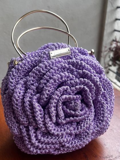 Busy Needles by Utpala Viswanath - Custom Crochet Fashion & Accessories Signature Rose Bags photo 22