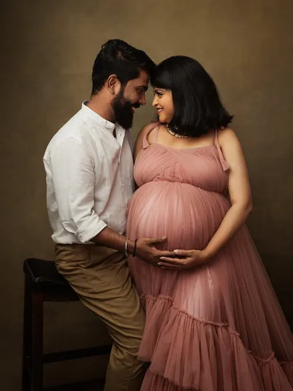 A tender moment of connection. These are the portraits that tell the story of your love, not just your pregnancy.