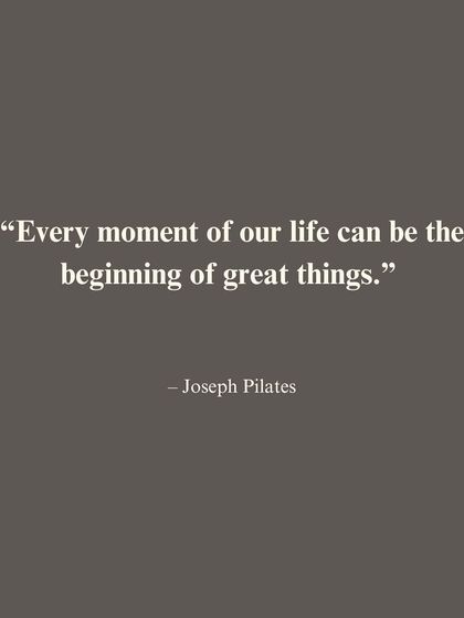 "Every moment of our life can be the beginning of great things." Each session is a new opportunity to create a stronger you.