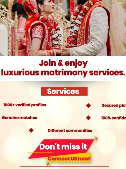I provide luxurious matrimonial services with a promise of 100% confidentiality and a secure platform. My process involves providing you with genuine matches from over a thousand verified profiles, catering to various communities for a truly personalized experience.