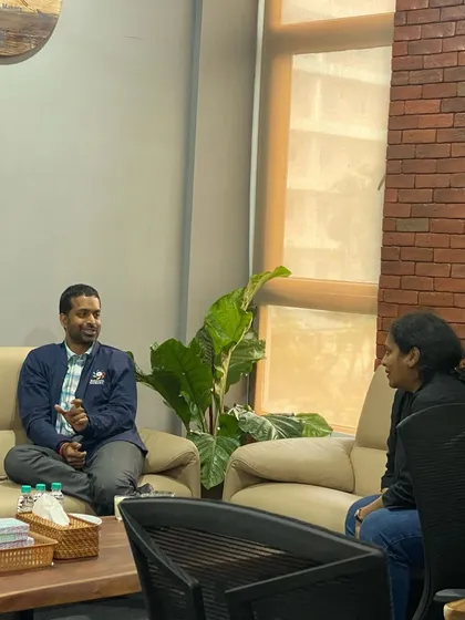 Another view of the strategic meeting with Pullela Gopichand. His direct involvement ensures the quality and integrity of our programs.