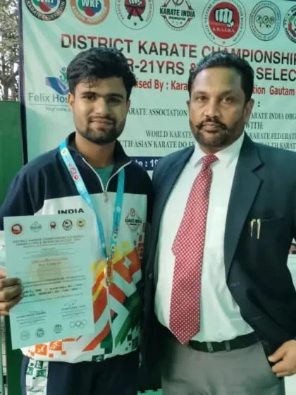 With one of our senior athletes selected for the Uttar Pradesh state team after his performance at the district selections.