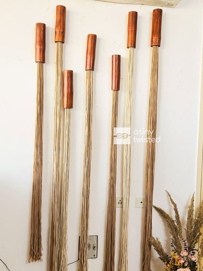 Another angle of this custom wall installation. The way the light hits the different textures of the jute brings the piece to life. It’s a simple concept with a big impact.