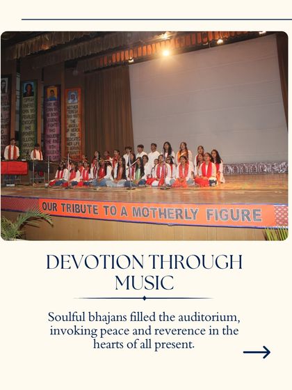 In solemn remembrance of Smt. Rajeshwari Paul ji, our students filled the auditorium with devotion through music. Soulful bhajans invoked a sense of peace and reverence in the hearts of all present.
