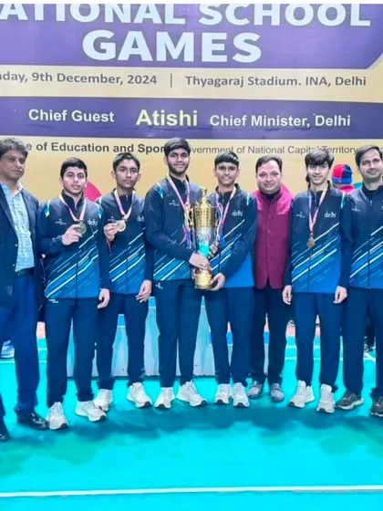 This is the result of discipline and dreams. My student, Lakshay Chaudhary, holding the trophy after winning the Gold Medal at the School National Games. Competing and winning at the national level is the goal we work towards every day.
