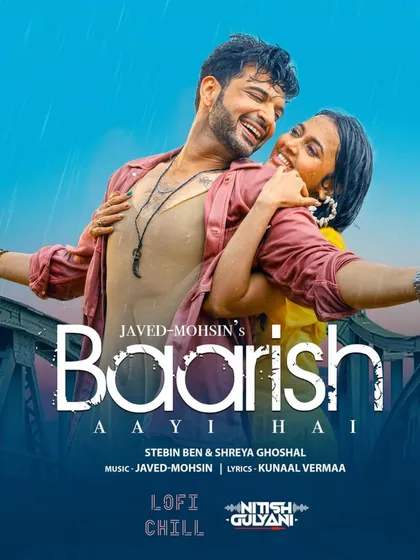 For the "Baarish Aayi Hai" Lofi Chill version, I worked with VYRL Originals to create a new feel for the song. The track features the popular duo Karan Kundrra and Tejasswi Prakash, and we aimed for a romantic, rainy day vibe.