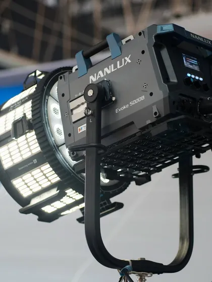 The Nanlux Evoke 5000B, the world's first 5000W stormproof LED bi-color spotlight, now available for rent.