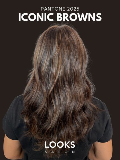 Here is another example of our Iconic Browns, this time with subtle highlights. This technique adds dimension and the illusion of volume, creating a beautiful, multi-tonal effect that looks natural and sophisticated.