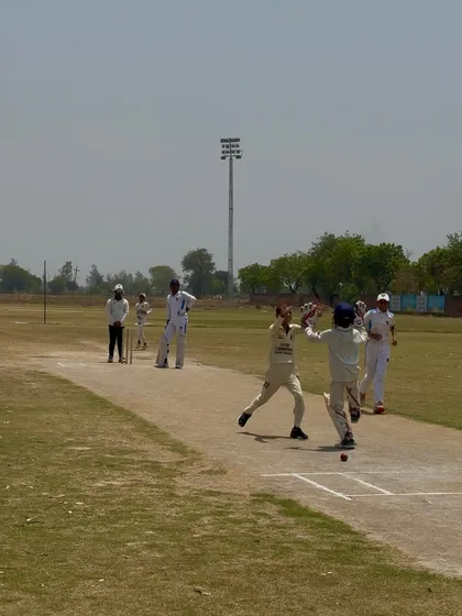 Celebrating a key wicket that helped restrict the opposition to a low score.