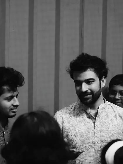 Interacting with young students after a performance with fellow artist Shantanu Gokhale. It is always a pleasure to share our passion for Indian classical music with the next generation.