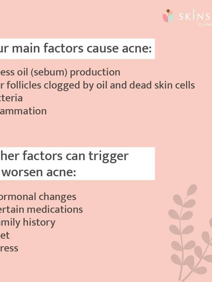 We break down the four main factors that cause acne, from excess sebum to inflammation. We also list triggers like hormonal changes and stress that can worsen the condition.