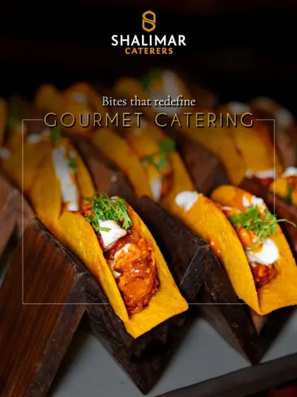 We craft bites that redefine gourmet catering. These mini tacos are an example of our innovative approach, blending international flavors with artistic presentation to create canapés that spark conversation and delight the senses.