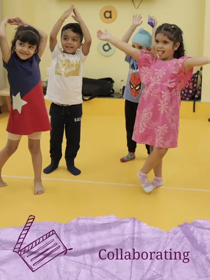 Children in our "Book of Live Adventures" program (3.5 to 5.5 years) collaborate and express themselves through movement.