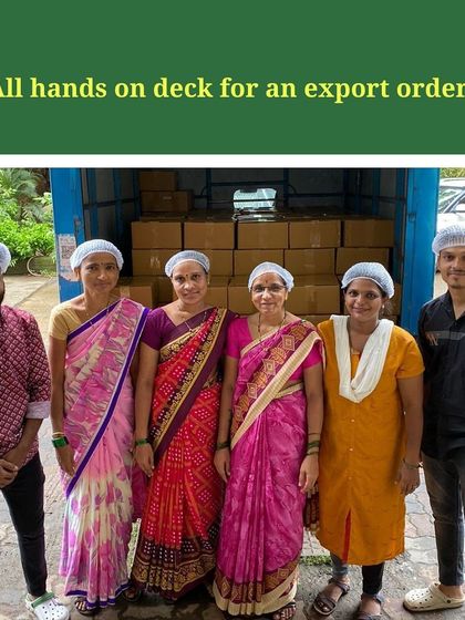 All hands on deck for an export order. Our dedicated team ensures that every jar is perfectly packed and ready for its journey overseas.