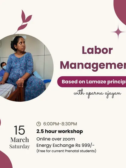 We go beyond just yoga poses. My Labor Management workshop, based on Lamaze principles, gives you and your partner practical tools and knowledge for birth. It’s about helping you feel prepared and confident for the big day.