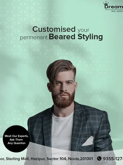 For my male clients, I offer customized laser beard shaping. This service is perfect for creating sharp, permanent beard lines and eliminating the need for constant shaving and shaping. It's a simple way to achieve a consistently well-groomed look.