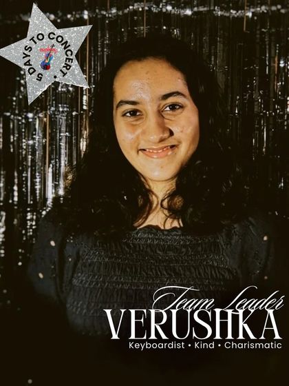 Meet Verushka, a kind and charismatic keyboardist. Her gentle leadership style ensures her team moves together, guiding them without pushing.