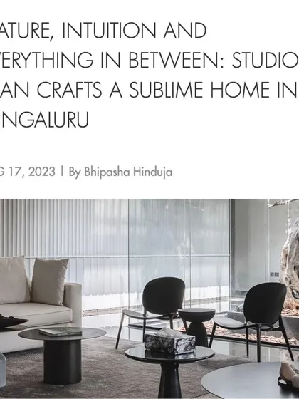 We were honored to have Elle Decor feature our work on House 111, describing it as a sublime home that balances nature and intuition.
