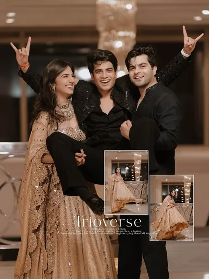 The bond between siblings and friends is a key part of any family celebration. We love capturing these fun, high-energy, and candid group moments, like this one from a Roka ceremony.