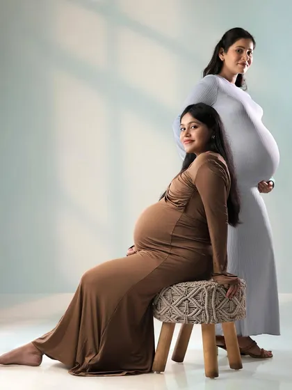 Sharing the journey of pregnancy with a sister is a unique bond. I offer special photoshoots for expecting sisters to capture this incredible shared experience in a beautiful and memorable way.