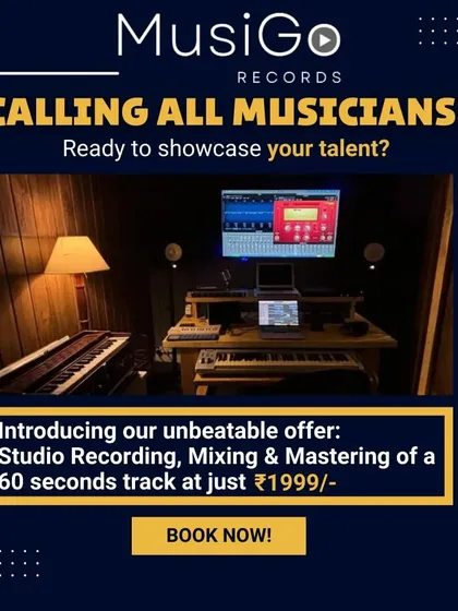 Ready to release your music? We offer professional studio recording, mixing, and mastering services. This offer is perfect for creating a 60-second track for your social media reels.