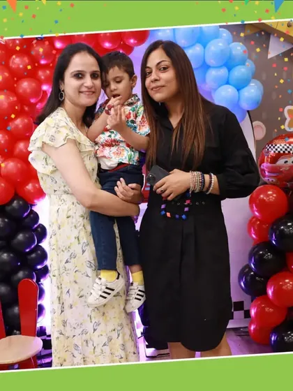 Guests enjoying the party. Our space is designed for families to mingle and celebrate together in a fun, relaxed environment.