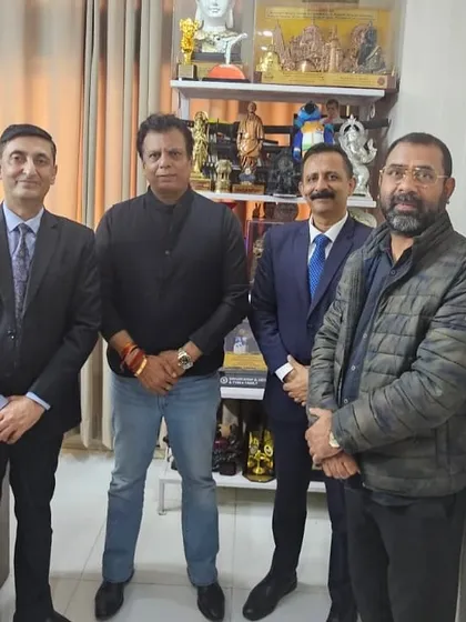 With the Amity University delegation and KIO officials at our office. This partnership will help our athletes balance their sports career with their educational goals.