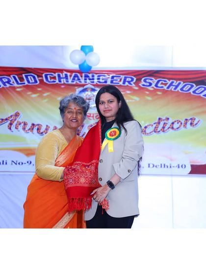 Being felicitated at the school's annual function. Moments like these are a great honor and inspire me to continue my work both inside and outside the courtroom.