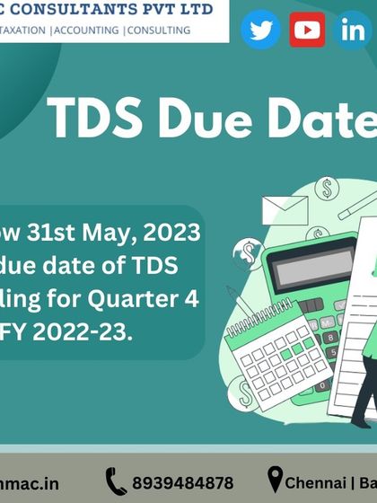 A time-sensitive alert for the due date of TDS return filing for the final quarter of the 2022-23 financial year. Timely filing is crucial to avoid penalties.
