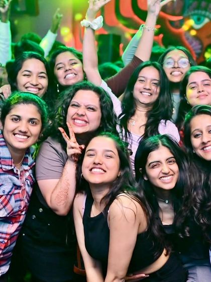 The ladies' crew taking over Tipsy Bull on a Tuesday night. The energy is always top-notch.