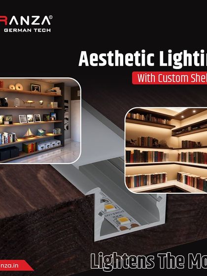 Aesthetic lighting lightens the mood. My custom shelf lighting solutions are designed to improve visibility and add a warm, modern touch to your interiors.