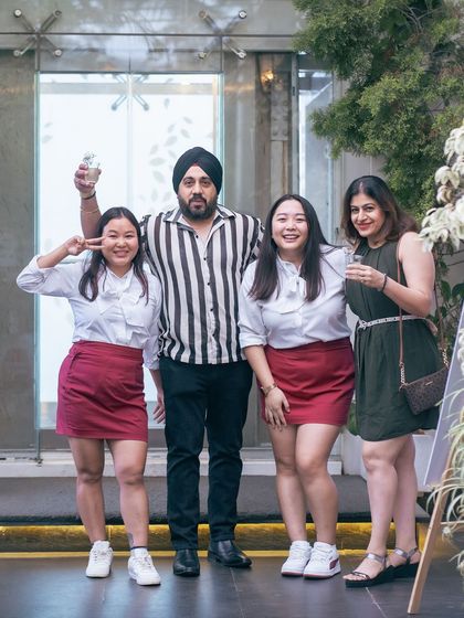 A fun group photo with our staff, capturing the friendly and welcoming spirit of the Roxie family.