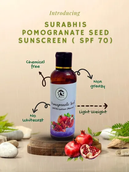 For stronger protection, we offer our Pomegranate Seed Sunscreen with SPF 70. Just like our SPF 45, it is chemical-free, non-greasy, lightweight, and leaves no white cast.