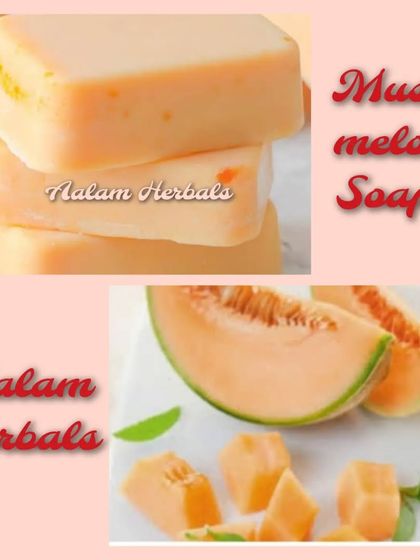 A closer look at my Muskmelon Soap. This fruit is a powerhouse of nutrients that I've packed into a gentle, cleansing bar suitable for all ages to enjoy.