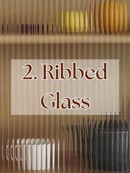 Ribbed glass is another popular material I use for cabinetry, partitions, and doors. It provides privacy and diffuses light beautifully, adding a touch of vintage texture to a modern interior design scheme.