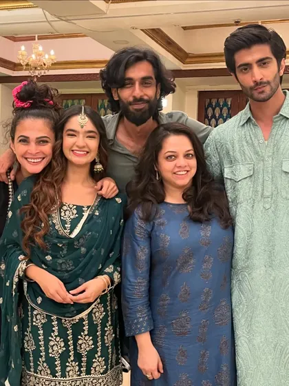 With the cast of 'Dil Dosti Dilemma' on set. Creating a comfortable and creative environment is key to getting the best performance from the actors.