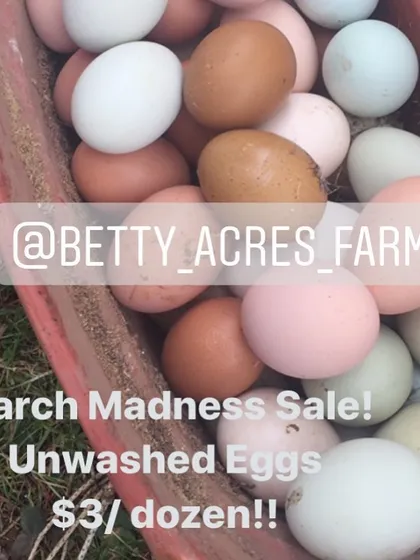 Sometimes our hens work overtime and we have an abundance of eggs. This was a flash sale for unwashed eggs, a great way for customers to get fresh farm eggs at a great price.
