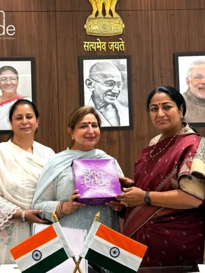 Presenting our mission and vision during the meeting. Skin Pride is more than a clinic; it's a movement towards inclusive healthcare for all identities.