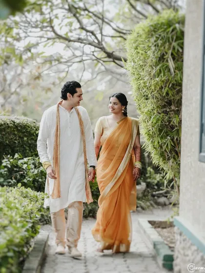 A quiet walk together during the Haldi celebrations. Even amidst the chaos, I find moments of calm connection to capture.