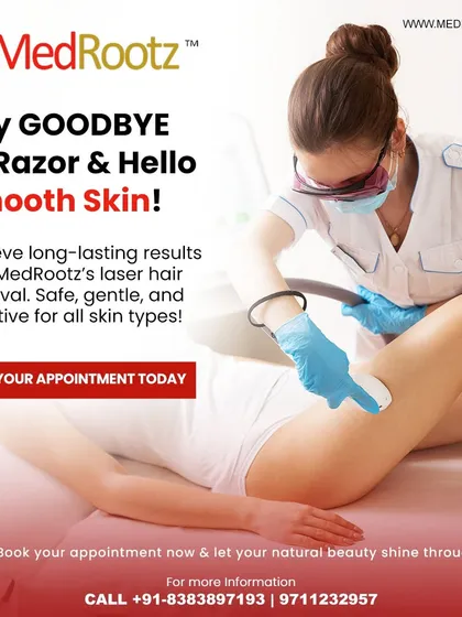 Here you can see the laser hair removal process in action on a client's leg. The procedure is gentle and targets only the hair follicle, leaving the surrounding skin untouched. My goal is to help you say goodbye to razors and hello to permanently smooth skin.