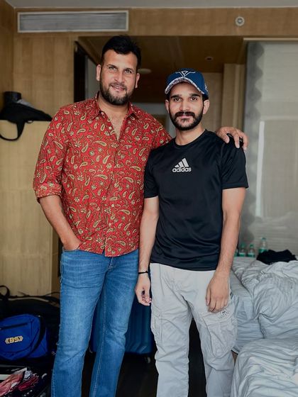 With cricket legend Ishwar Pandey. Being around champions provides a unique energy and motivation that I channel back into my work with all my clients.