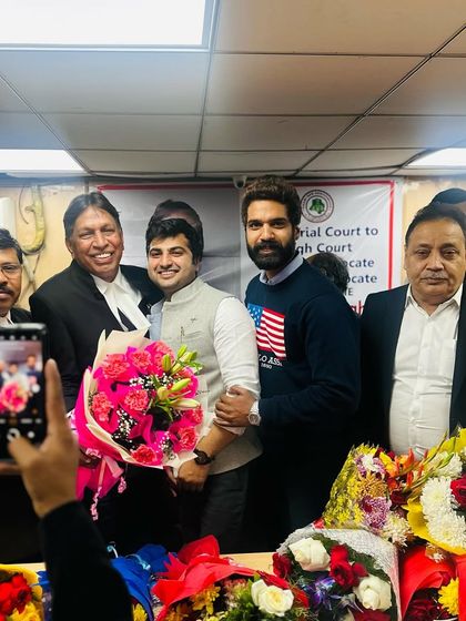 Congratulating a senior advocate on his designation. Celebrating the success of others is important.