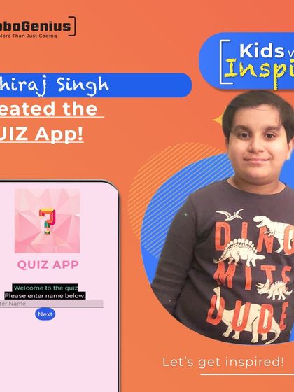 This is Abhiraj Singh, the creative mind behind the 'QUIZ App'. We encourage students to build projects they are passionate about, and Abhiraj's fun and interactive riddle game is a fantastic result of his learning journey.