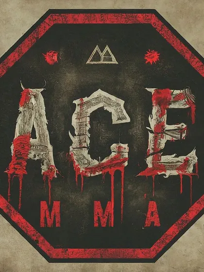 Our logo represents our identity. The octagon is our arena, and the blood, sweat, and grit are what forge us into fighters. This is Ace MMA.