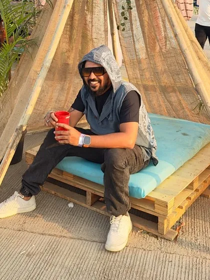 Taking a moment to chill at the VH1 Supersonic music festival in Pune. As a DJ, I'm also a huge music fan, always soaking in new sounds and vibes.