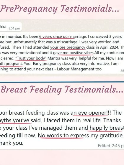 This student conceived after 6 years of marriage and a miscarriage. She found my pre-pregnancy class motivational and is now planning to attend my labor class.