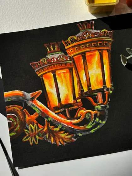 Another close-up, focusing on the warm light emanating from the lantern.