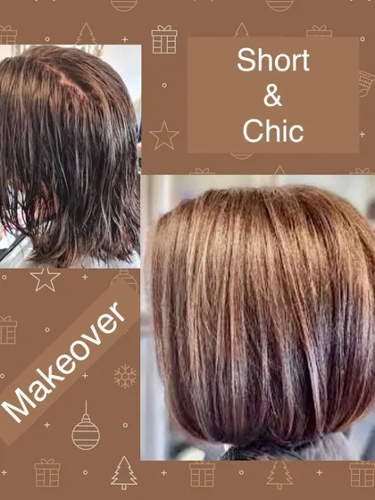 We believe short hair offers amazing opportunities for color. This chic bob haircut was elevated with multi-tonal highlights, adding depth and movement to a classic style for a sophisticated and polished look.